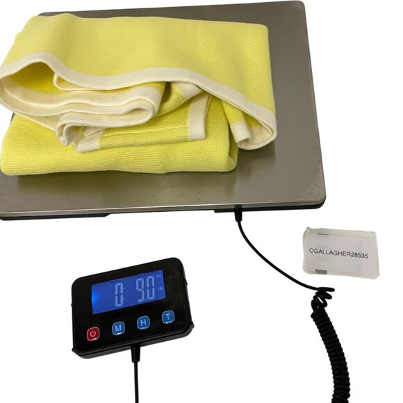 Talbots Womens Sweater Top Size XL Yellow White Knit Crew Neck Pullover NWT - Picture 10 of 10